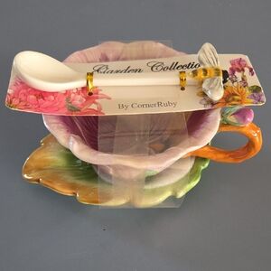 Garden Collection Floral Teacup Set